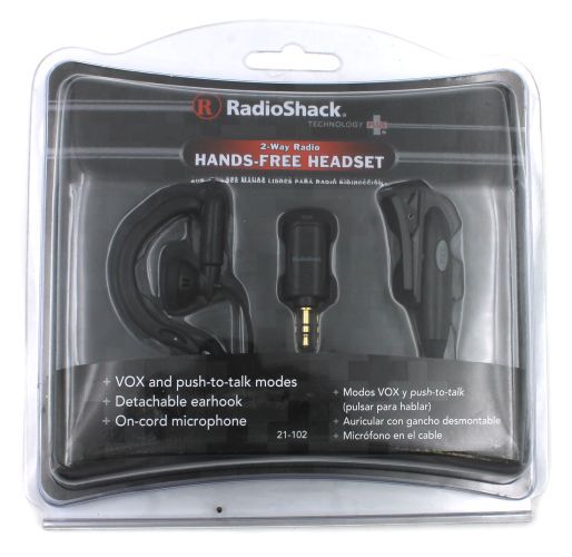 HandsFree 2Way Radio Headset plug VOX & PTT inline mic 2100102 eBay
