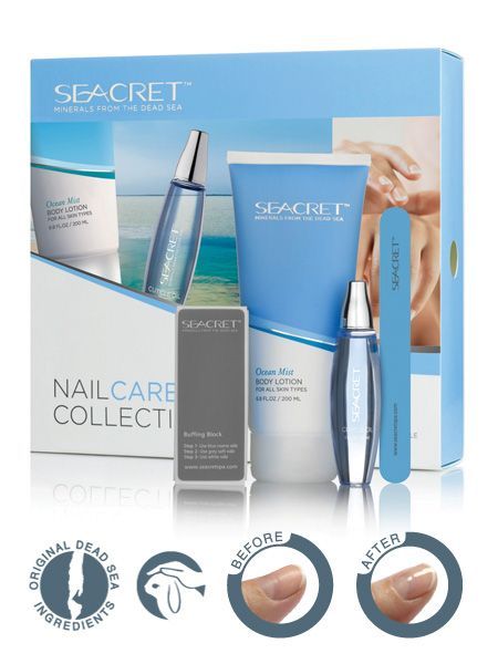 Seacret Nail Care Collection- Body Lotion, Cuticle Oil, Buffing Block