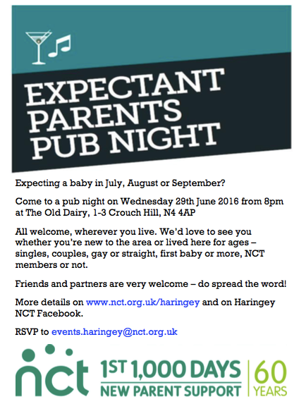 Expectant Parents Pub Night poster