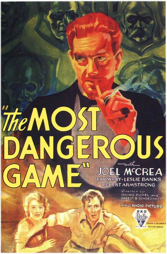 game movie poster. THE MOST DANGEROUS GAME (1932