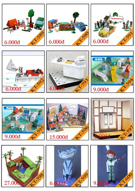 Bán mô hình giấy 3D chưa thành phẩm với 3,000 mẫu. - 48