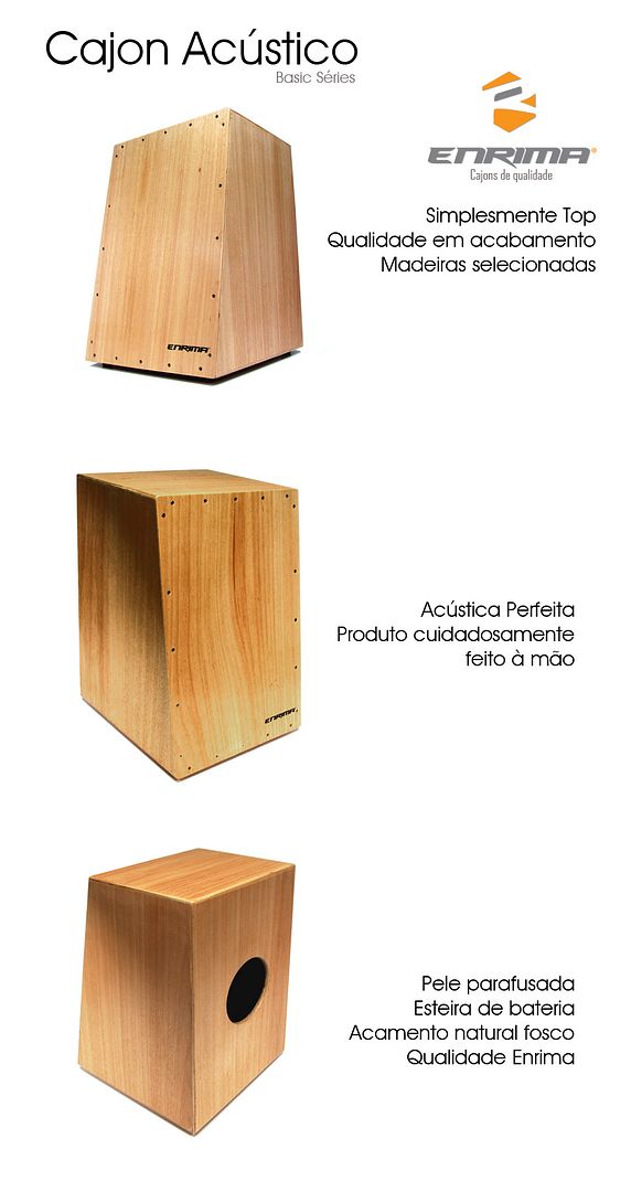 Cajon Instrumento De Caixa Acústica Carron Estudante R 169,00 em
