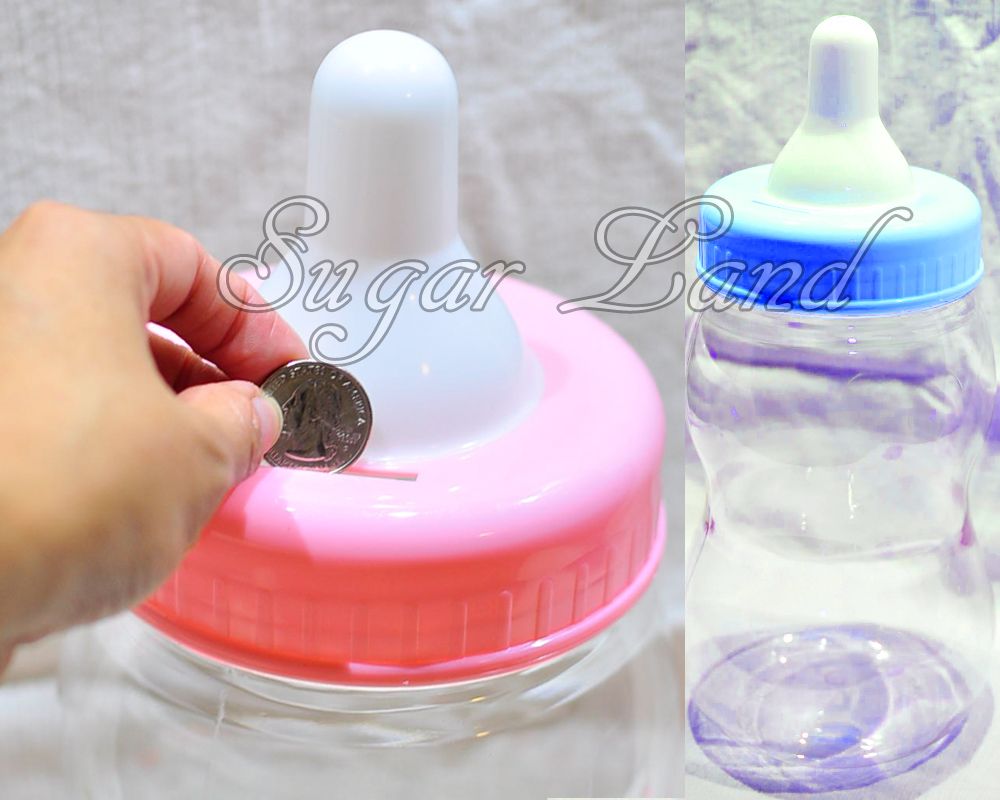 13" BIG LARGE JUMBO Fillable Bottle Baby Shower Favors Decor Blue Pink