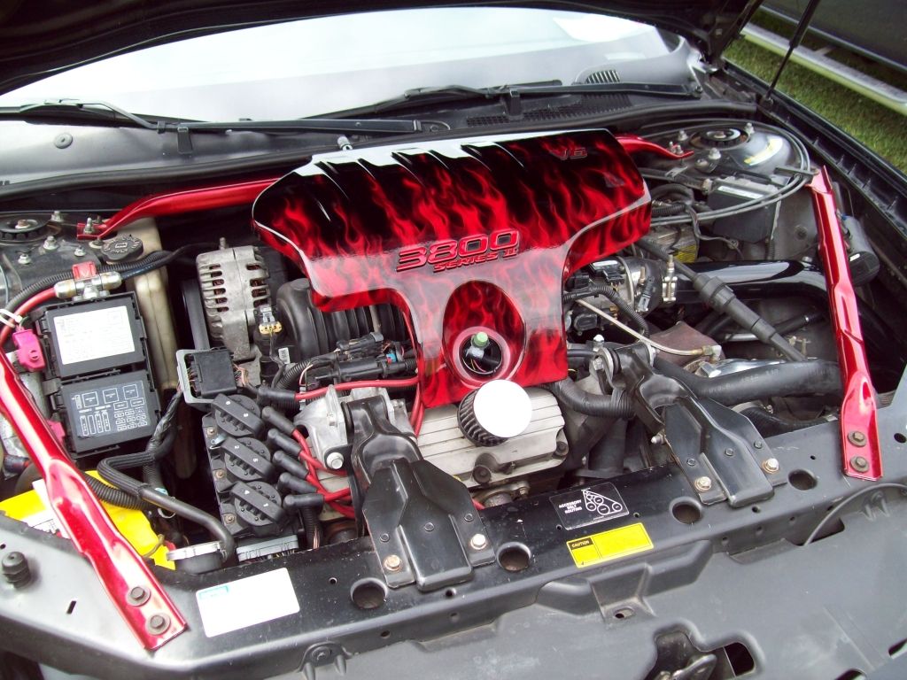 Filter BCP RED 95-05 Monte Carlo//Bonneville 3.8L V6 Ram Air Intake System