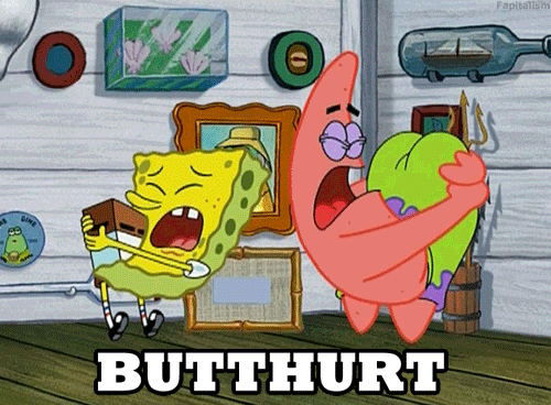 Butt hurt photo:  BUTTHURTspongepat.gif