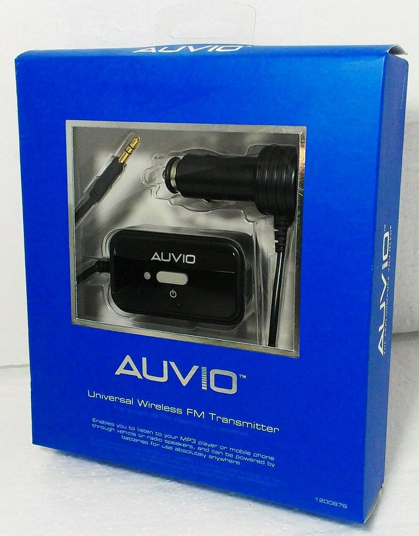 Auvio Universal Wireless FM Transmitter 1200876 Car Adapter Kit 12