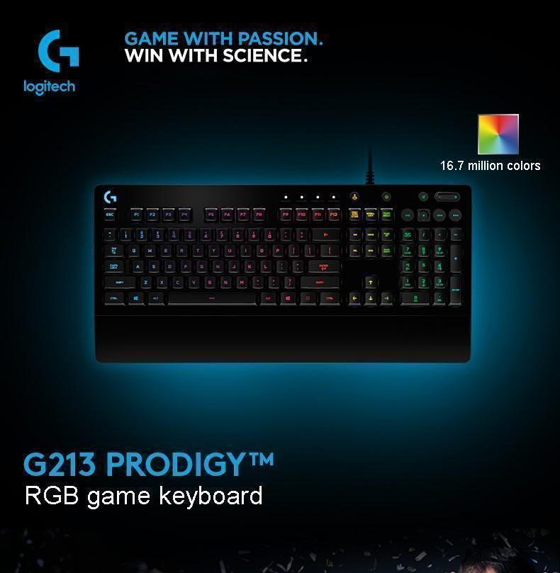 Logitech G213 Prodigy RGB Gaming Wired Keyboard with 16.8 Million ...