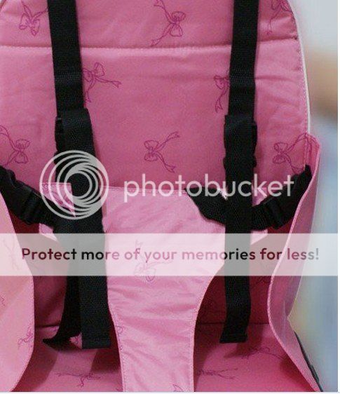 adjustable straps to attach safely to a variety of adult sized chairs 