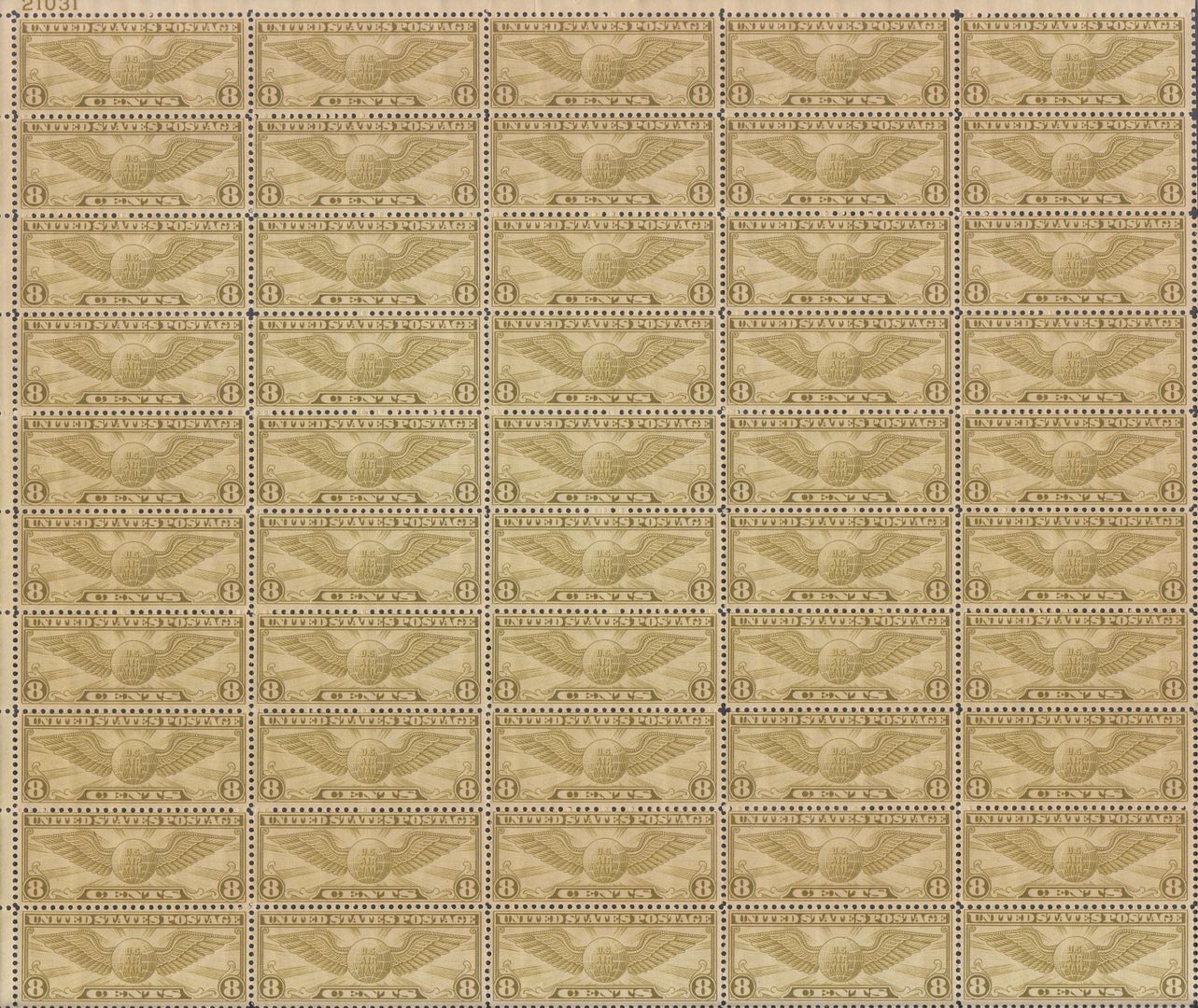 C17 FULL SHEET OF 50 CV $221.50 BN8475  