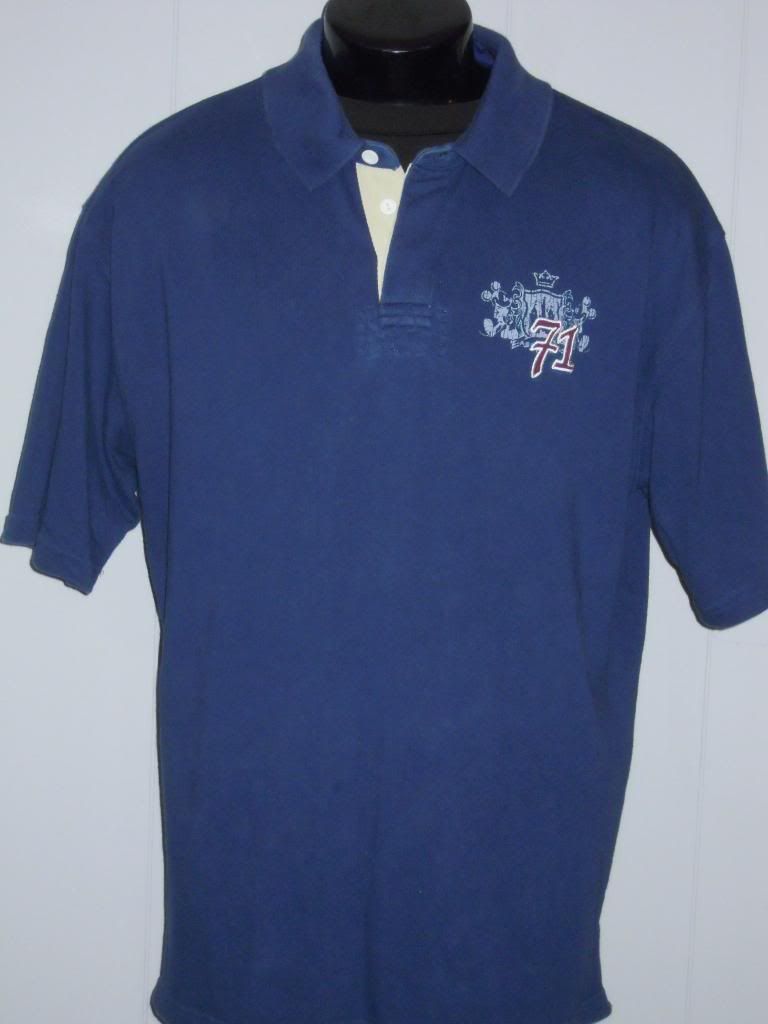 Walt Disney World Est 71 Rugby Style Embroidered Polo Golf Casual Shirt Blue
