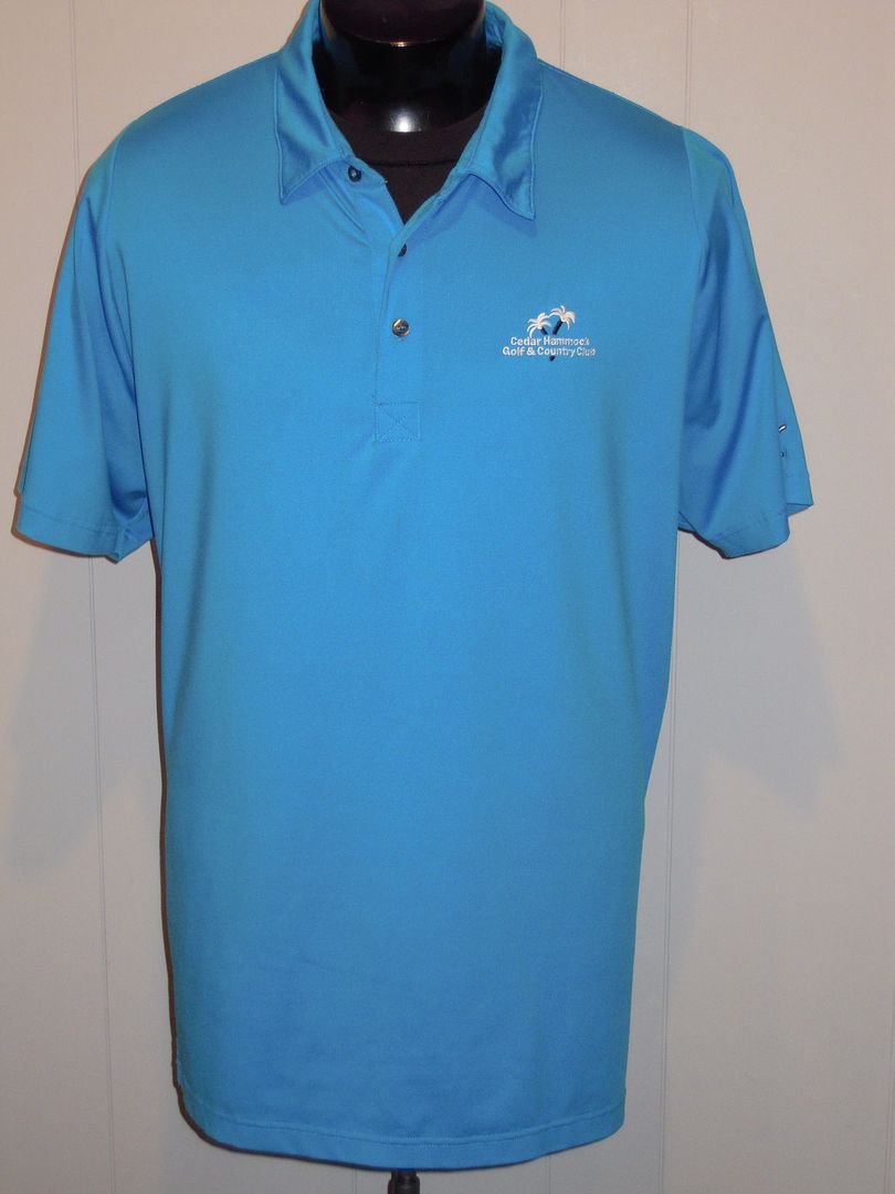 Puma Sports Lifestyle Turquoise Vent Design s Sleeve Casual Polo Golf Shirt XXL