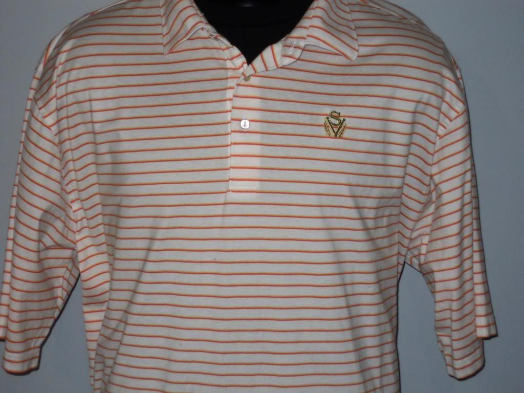 PETER MILLAR STRIPED COTTON EMBROIDERED SV GOLF POLO SHIRT XXL  