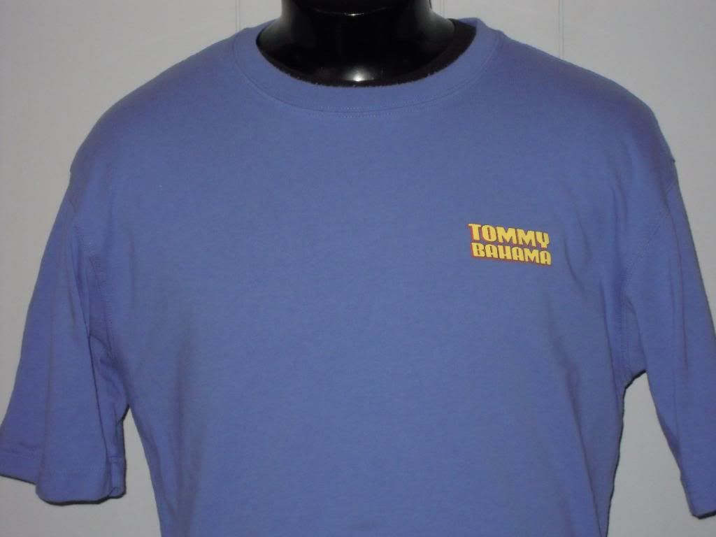 TOMMY BAHAMA THIRSTY BEACH CLUB BAND RELAX T SHIRT L BEER CIGARS 