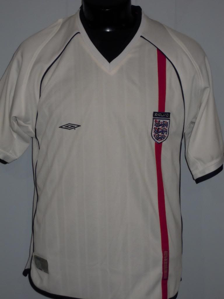 UMBRO ENGLAND HOME RARE ST.GEORGES DAY FOOTBALL JERSEY WHITE XL  
