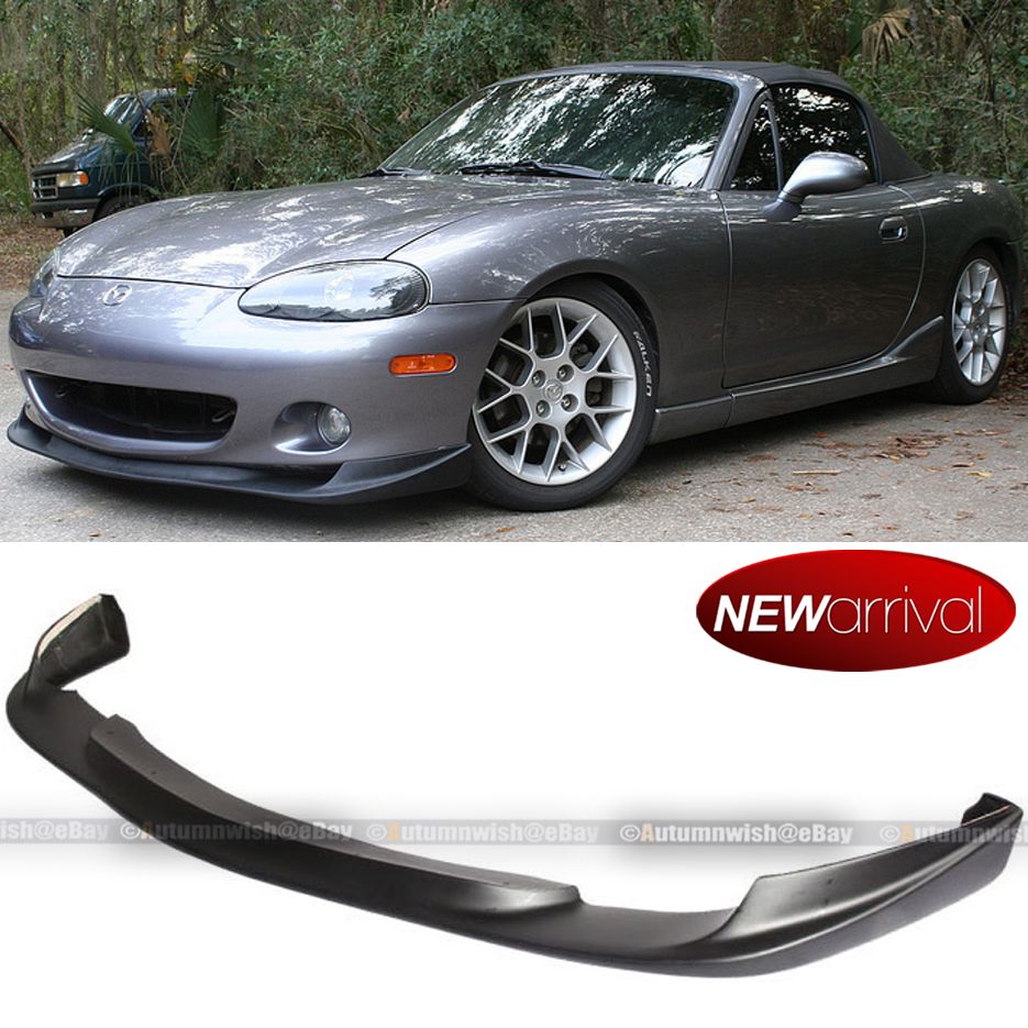 Fit 01-05 Miata MX-5 MX5 GV Style PU Unpainted Front Bumper Lip