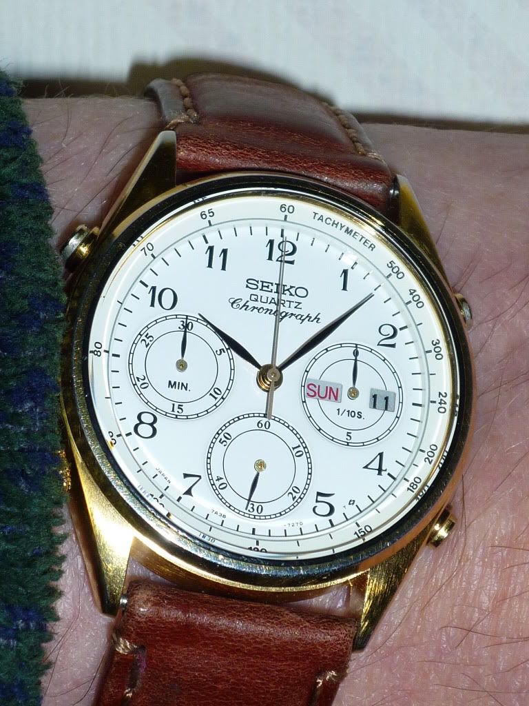7A38-706A-Gold-WhiteFace-TanLeatherStrap-Wristshot-P1070324