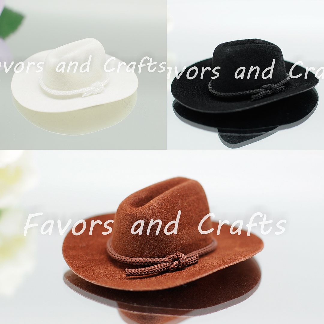 12 Pcs Mini Cowboy Hats Western Wedding Party Favors Crafts Brown